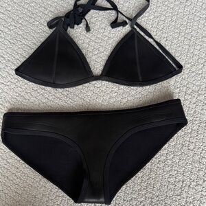 Triangl Swimwear Black Bikini Set top s and bottom xs
